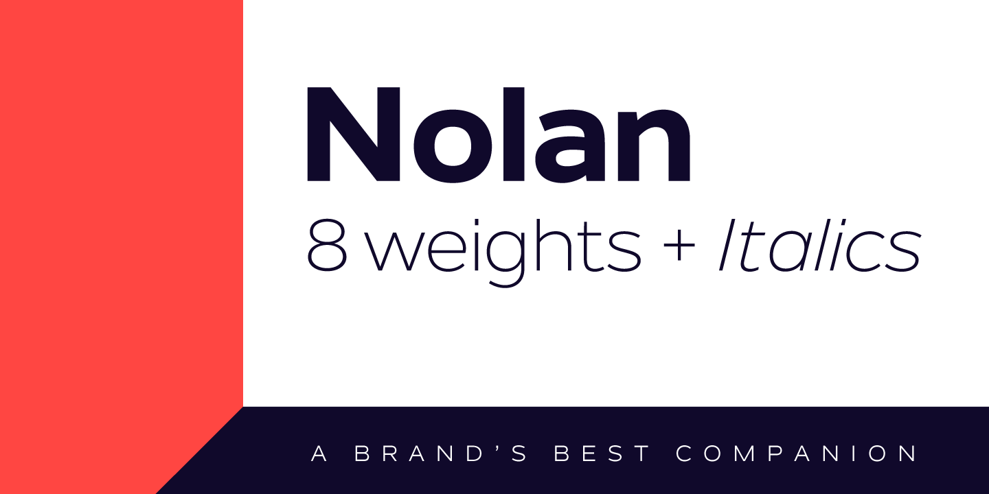 Пример шрифта Nolan Italic